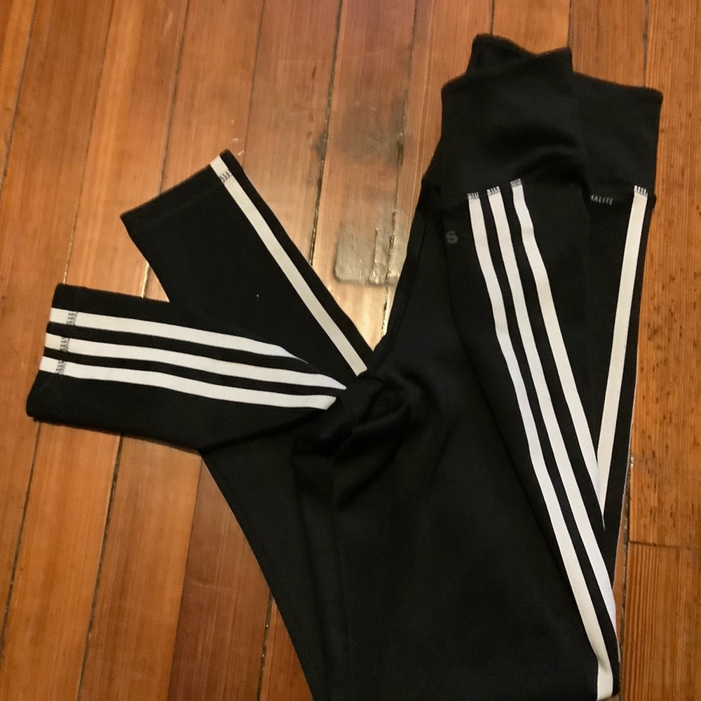 Adidas Women’s  Climalite three stripe high rise leggings